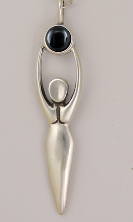 Sterling Silver Women Pendant With Hematite